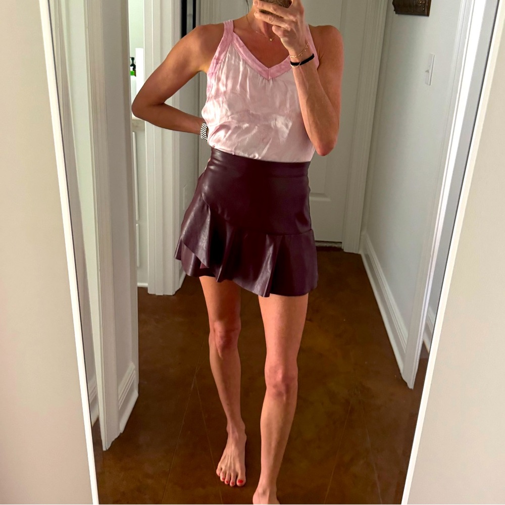 Pleather skort